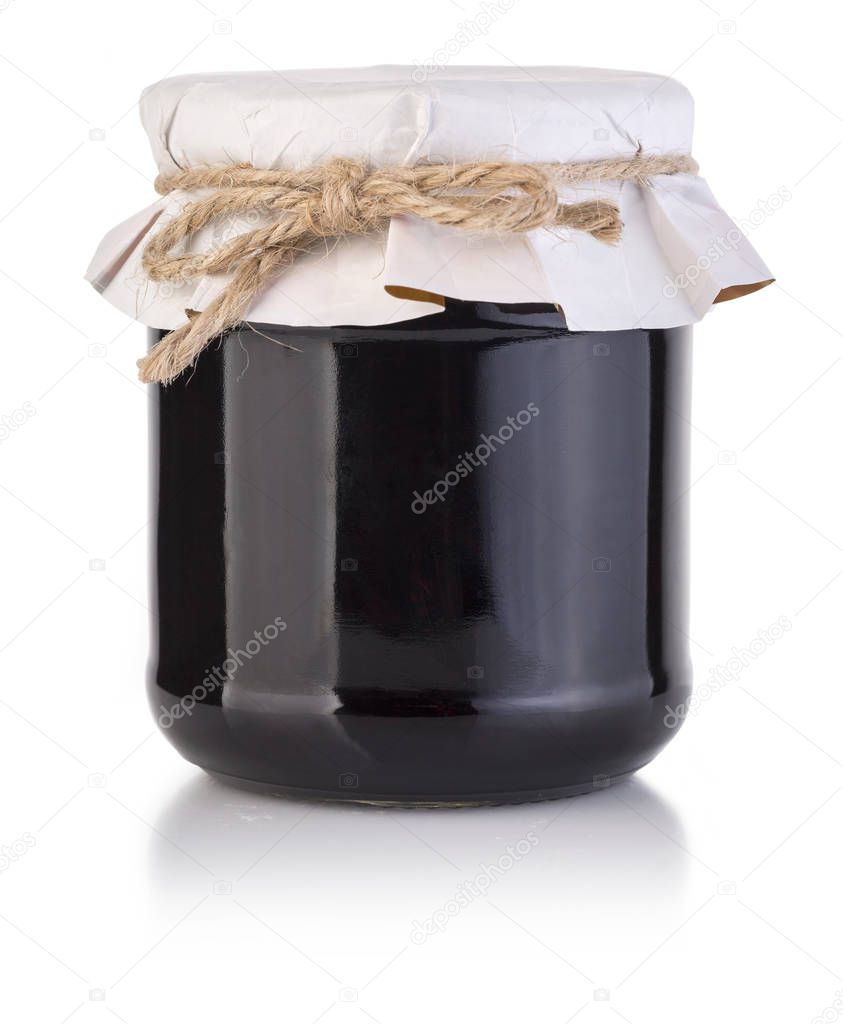 jam in a jar tied with a rope