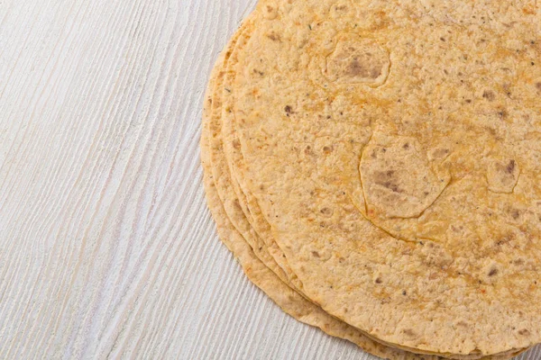 Tortilla  on wooden table — Stock Photo, Image