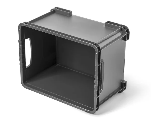 空の黒いプラスチック製の容器 — ストック写真