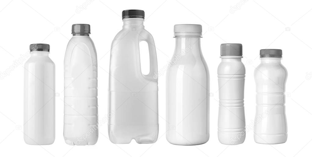 plastic bottle on white