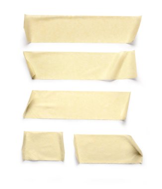 çeşitli yapışkan bant parçaları