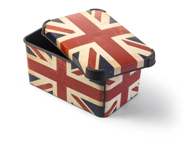 Kunststoffbox mit uk fla — Stockfoto