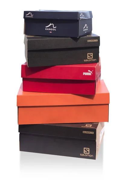 Sport shoe boxes — Stock Photo, Image