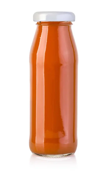 Bottle of carrot juice isolated — Stock Photo, Image