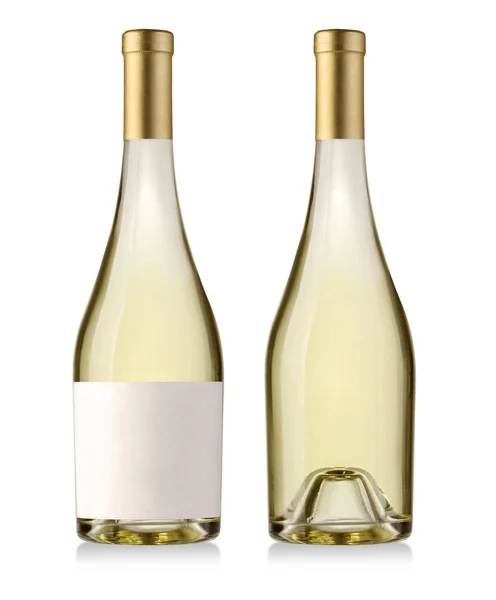 Weinflaschen isoliert auf weiß — Stockfoto