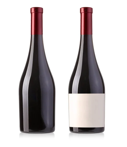 Garrafas de vinho isoladas em branco — Fotografia de Stock