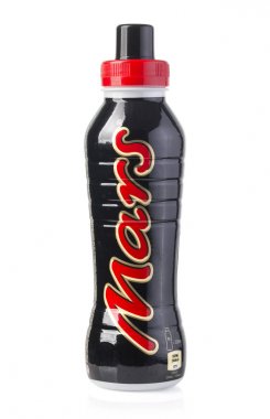 Mars şişe üzerinde beyaz