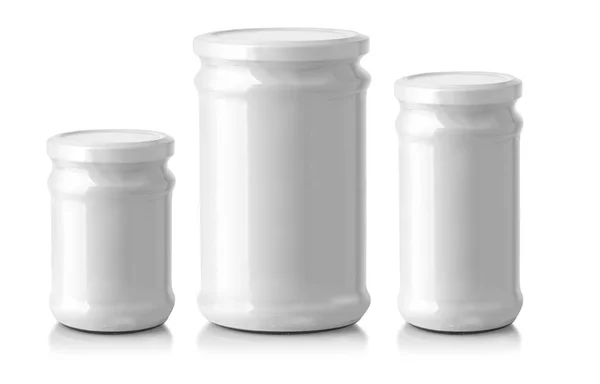 Jar in de witte pakket — Stockfoto