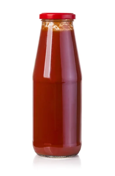 Hete saus in glazen fles — Stockfoto