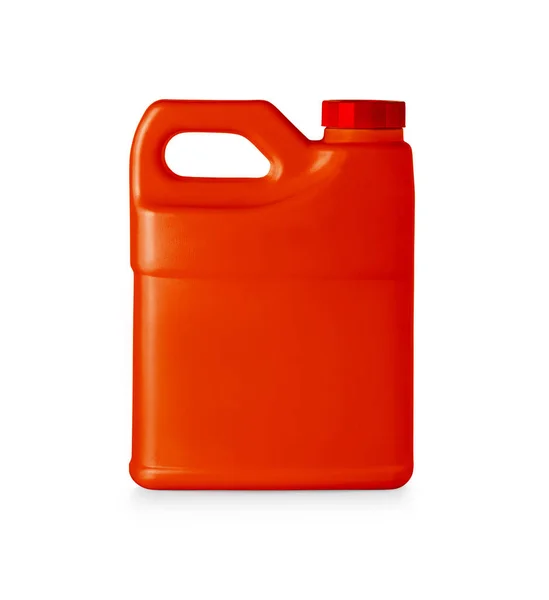 Red plastic canister — Stockfoto