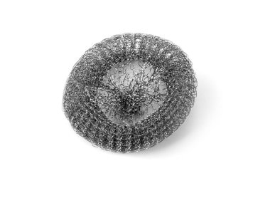 Beyaz üzerine metal sünger.