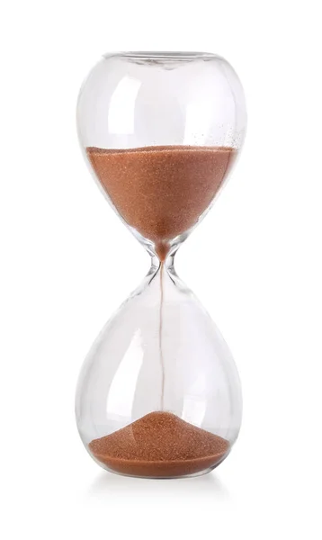 Hourglass απομονωμένο σε λευκό — Φωτογραφία Αρχείου