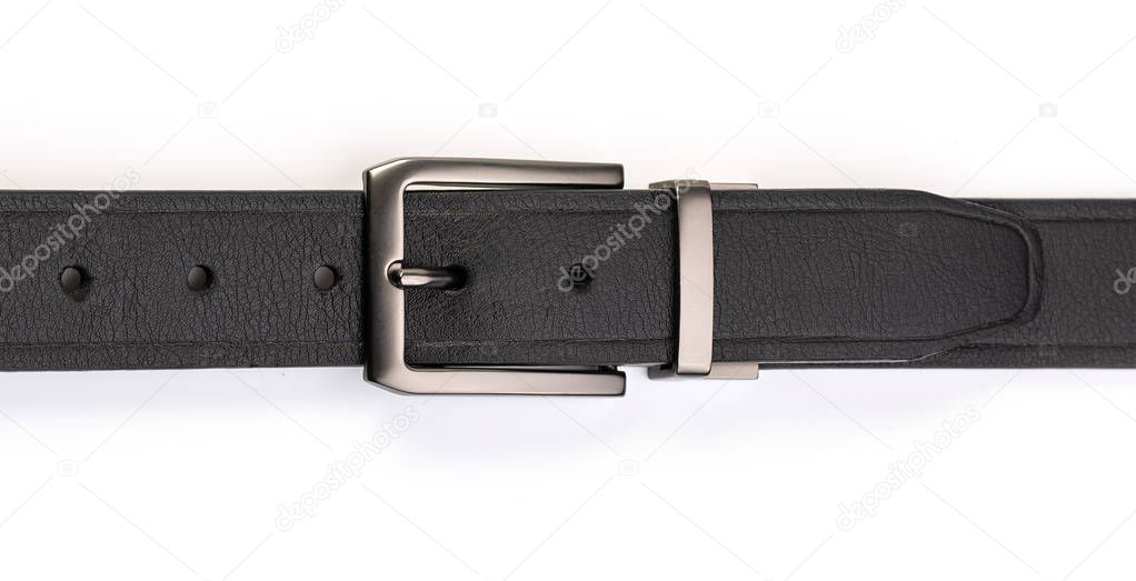  leather belt isolated on white 