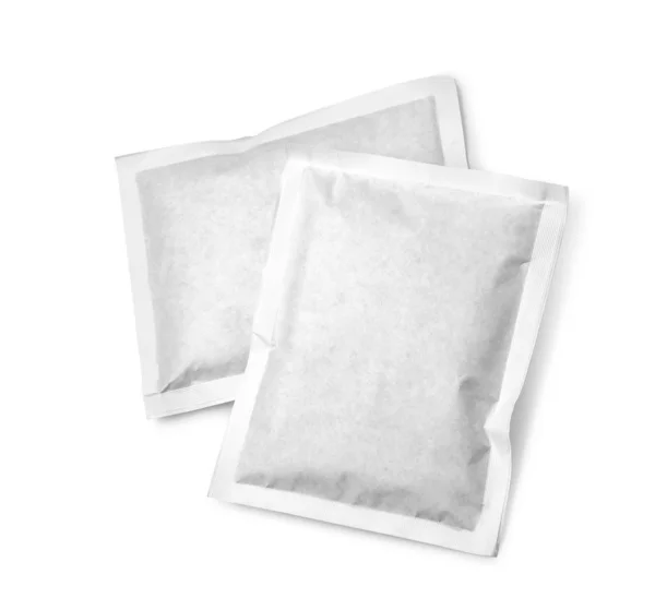 Pacote de papel branco isolado — Fotografia de Stock