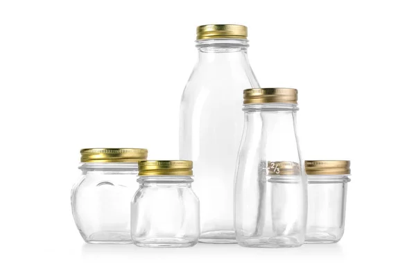 Cam şişe üzerinde beyaz izole — Stok fotoğraf