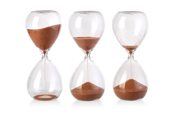 Hourglass απομονωμένο σε λευκό — Φωτογραφία Αρχείου