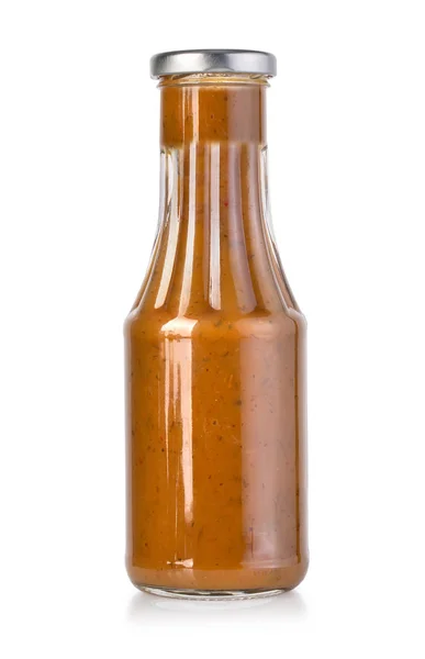 Sosy do grillowania w szklanych butelkach — Zdjęcie stockowe