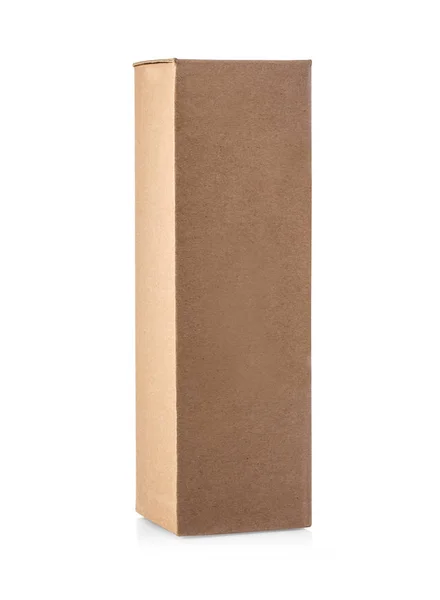 Крупним планом картонна коробка на білому — стокове фото