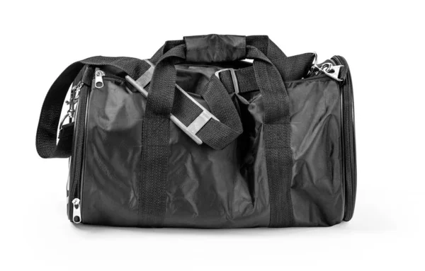 Bolsa deportiva negra aislada . — Foto de Stock