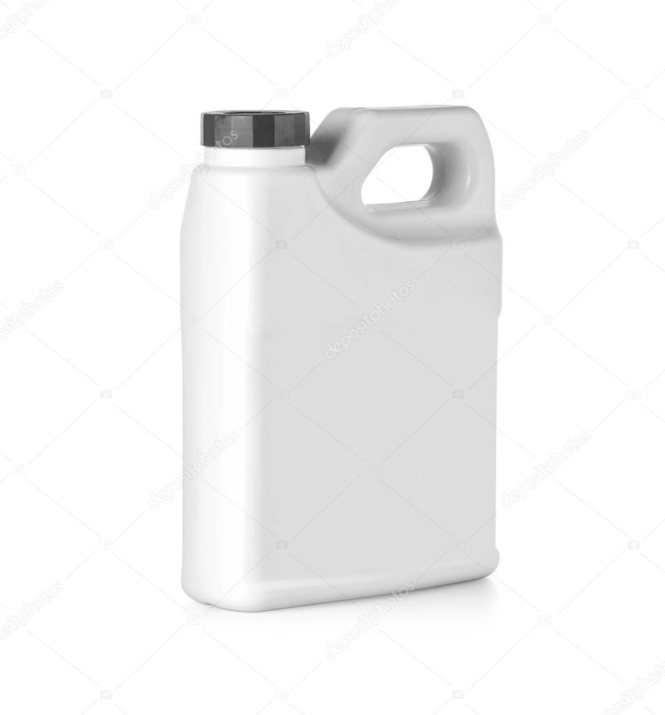 white canister isolated 