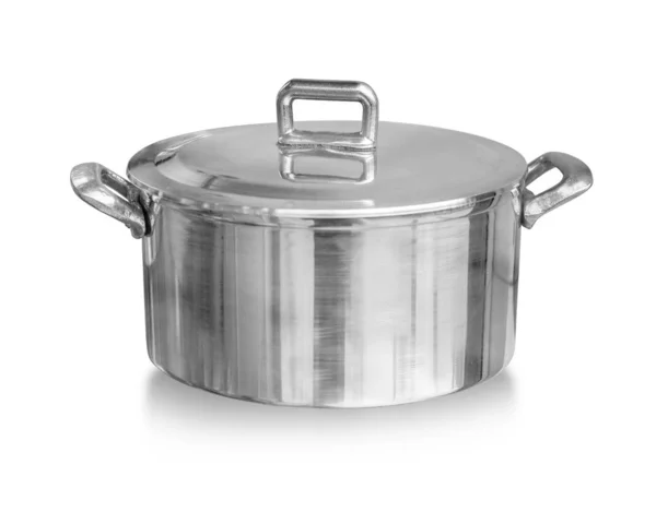 Stainless Steel pot isolated — Stock Photo, Image