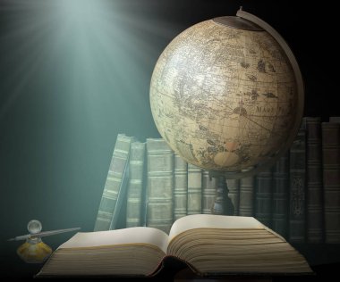 Masanın üzerinde kitap açık