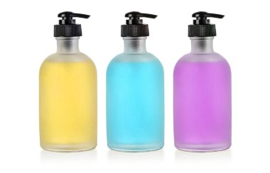 Boş cam pompa şişesi.