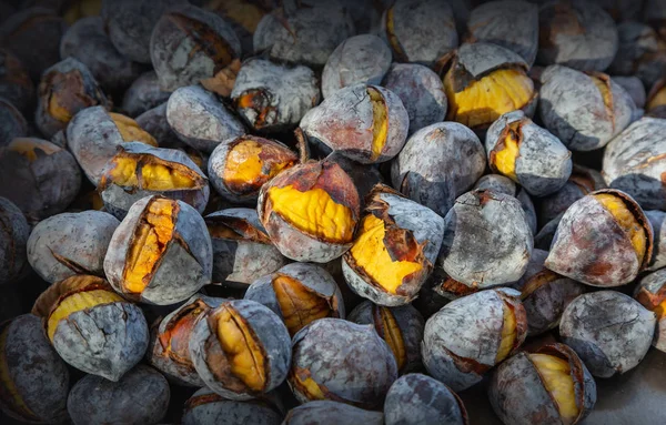 Bos van geroosterde kastanjes — Stockfoto