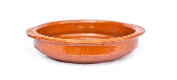 Ceramic flat pot — Stock Photo, Image