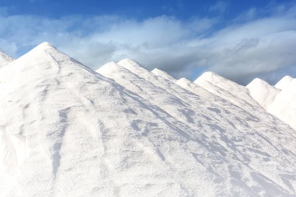 Mountains of salt ready to be working