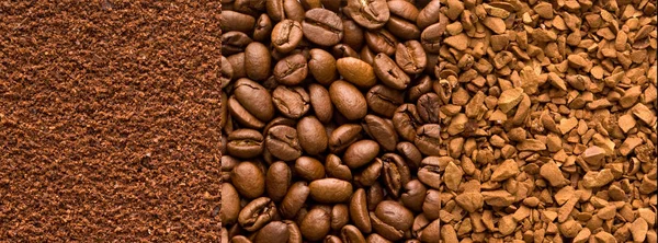 Különböző típusú kávé — Stock Fotó