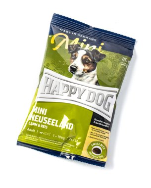 Chisinau, Moldova January 22, 2020: Dog food package 