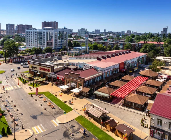 Krasnodar Rusia Iulie 2019 Punctul Vedere Părții Centrale Krasnodar Rusia — Fotografie, imagine de stoc