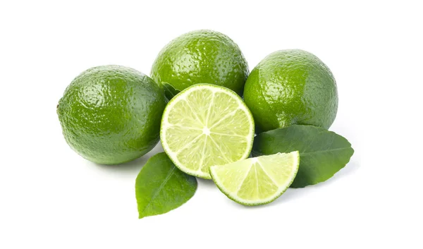 Lime Isolated White Background Clipping Path — Stock Photo, Image