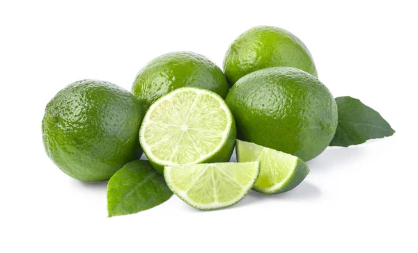 Lime Isolated White Background Clipping Path — Stock Photo, Image