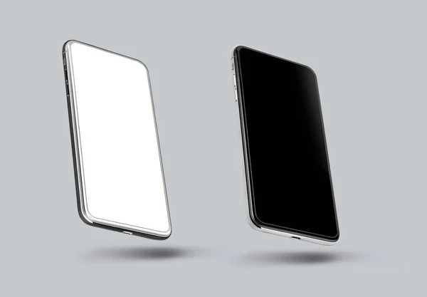 Smartphone Mobiele Telefoon Geïsoleerd Met Blanco Scherm Clipping Pad — Stockfoto