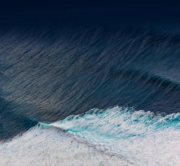 Vista Aerea Alle Onde Nell Oceano Splashing Waves Acqua Mare — Foto Stock