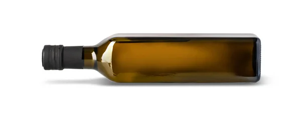 Butelka Oliwy Oliwek Izolowana Białym Tle Ścieżką Wycinania — Zdjęcie stockowe