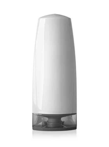 Пластиковая Бутылка Шампуня Крышкой Верхушке Шаблон Макета Вашего Дизайна Обрезкой — стоковое фото