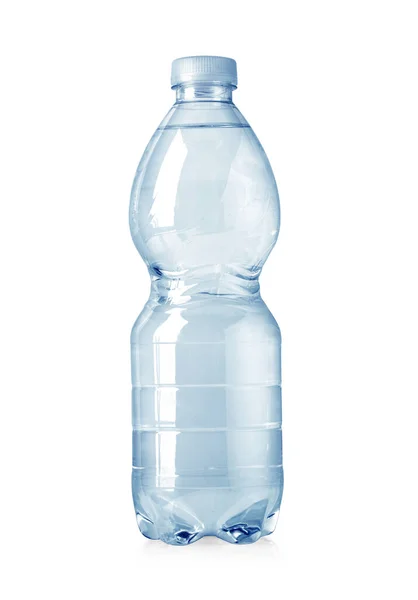 Plastic Water Bottle Isolated White Clipping Path — Stock Photo, Image