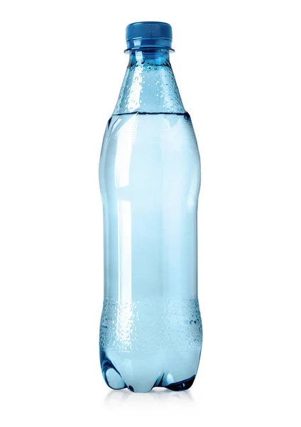 Bottiglia Acqua Plastica Isolata Bianco Con Percorso Ritaglio — Foto Stock