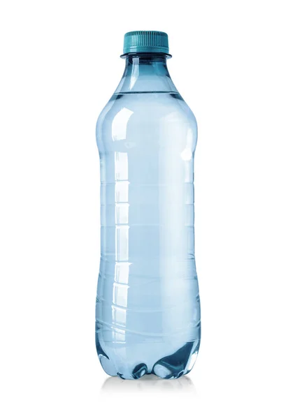 Plastikowa Butelka Wodą Odizolowana Biało Ścieżką Wycinania — Zdjęcie stockowe