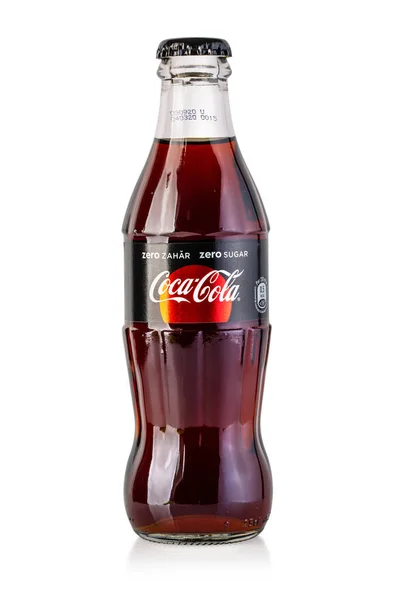 Chisinau Moldawien April 2020 Eine Klassische Flasche Coca Cola Isoliert — Stockfoto