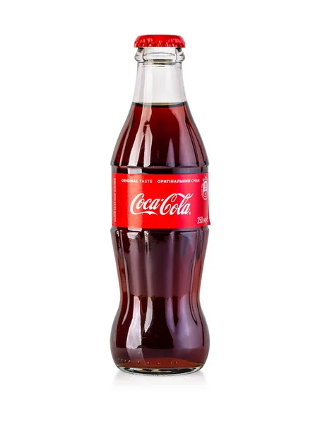 Chisinau Moldawien April 2020 Eine Klassische Flasche Coca Cola Isoliert — Stockfoto
