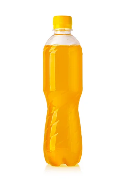 Yellow Energy Drink Soda Bottle Background Clipping Path — Stock Photo, Image