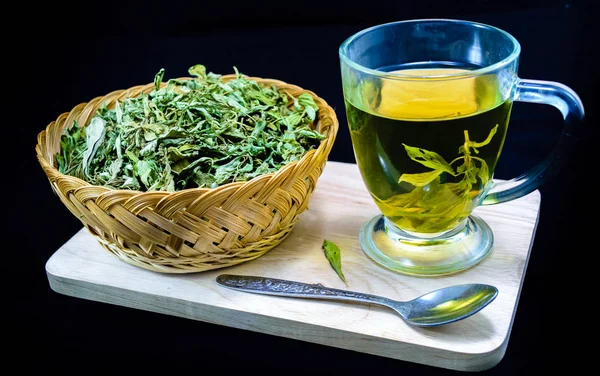 Hojas secas de stevia — Foto de Stock