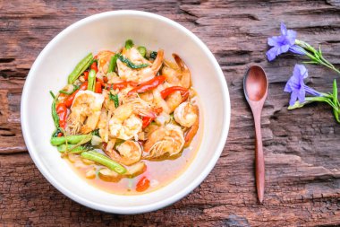 kızarmış karides stir