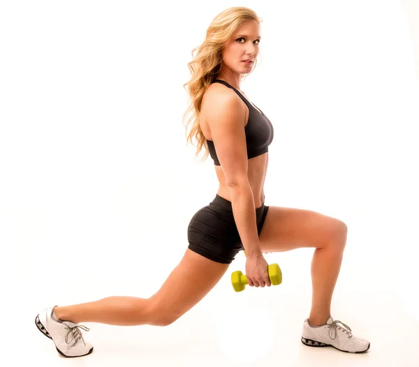 Fitness kadın Posing — Stok fotoğraf