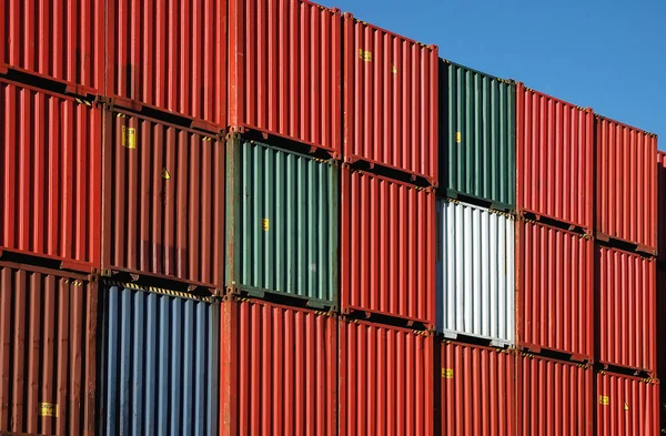 Barevné přepravní kontejner — Stock fotografie