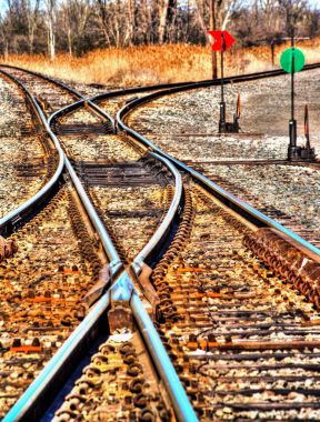 Railroad Tracks Curve clipart